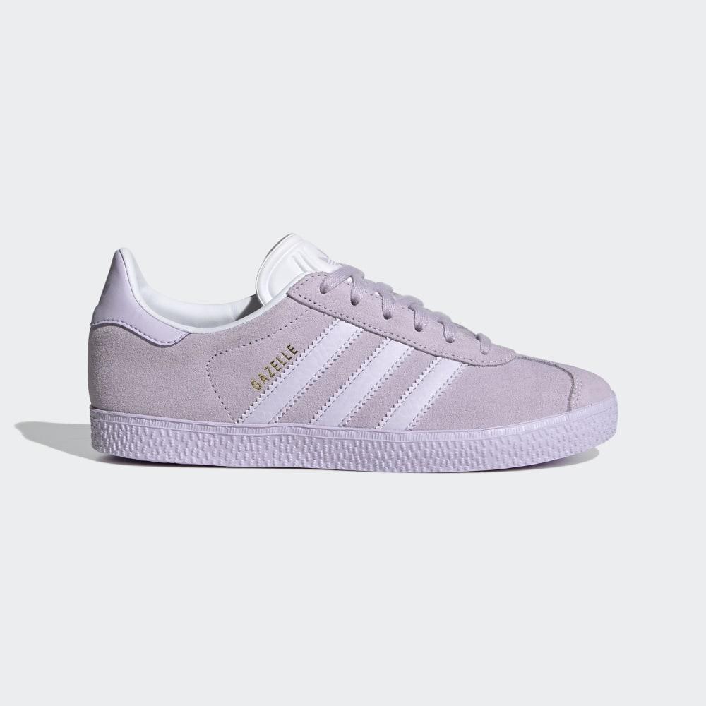 Adidas Boys' Gazelle Originals Shoes Purple/Gold Metal Ireland EF5676